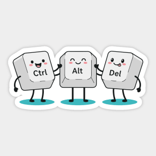 Cute Ctrl+Alt+Del Keys Sticker
